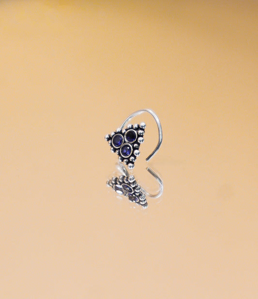 Trio Shine Silver Nose Pin