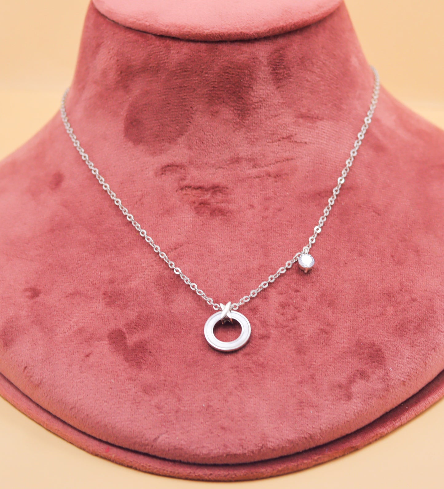 Premium Minimal Circle 925 Silver Pendant Chain