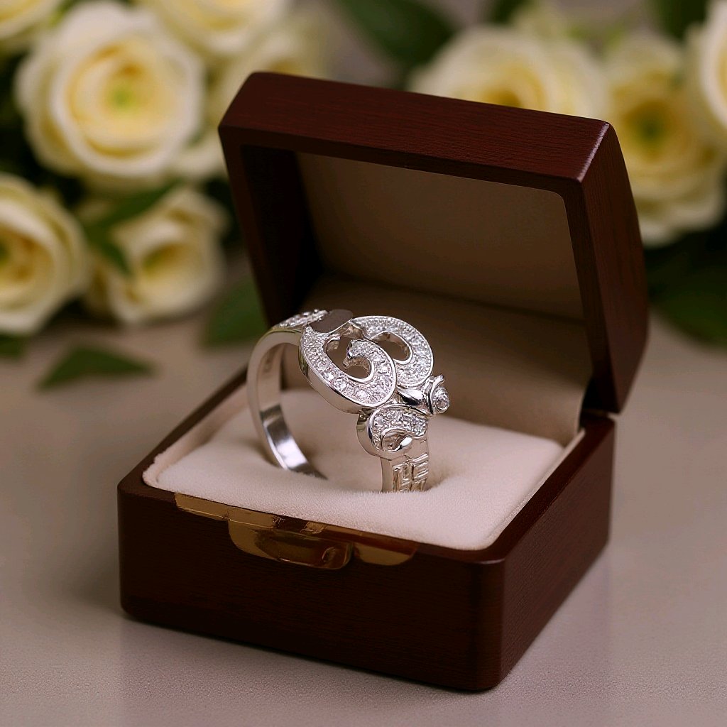 Men’s Silver Om Ring – Spiritual Designer Style