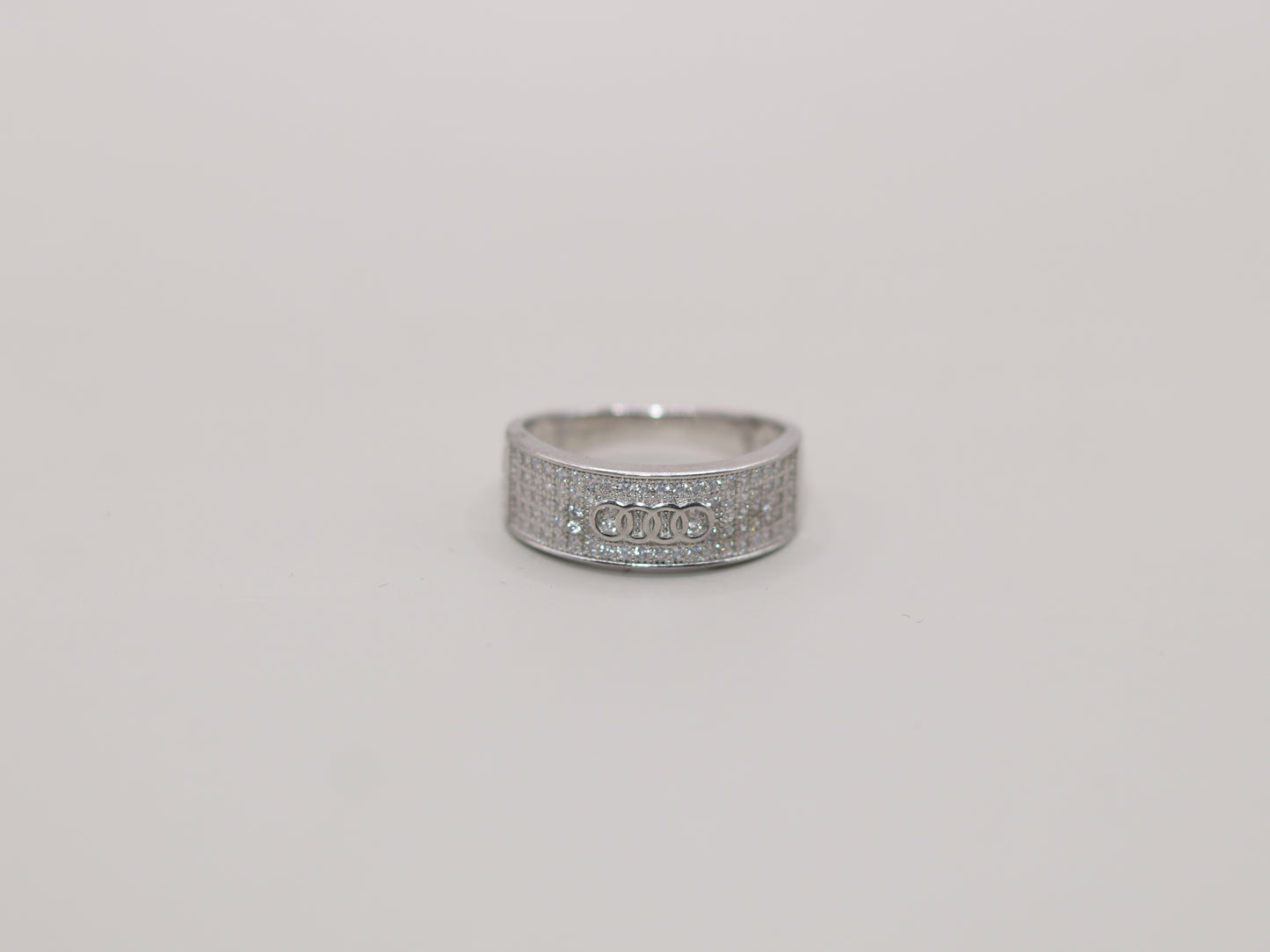 Premium Silver Pave-Set Luxury Ring