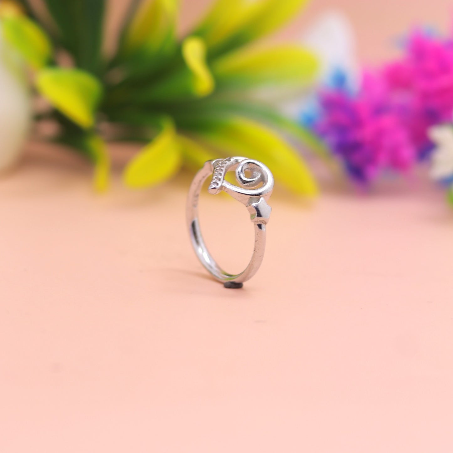 Spiral Heart Silver Ring