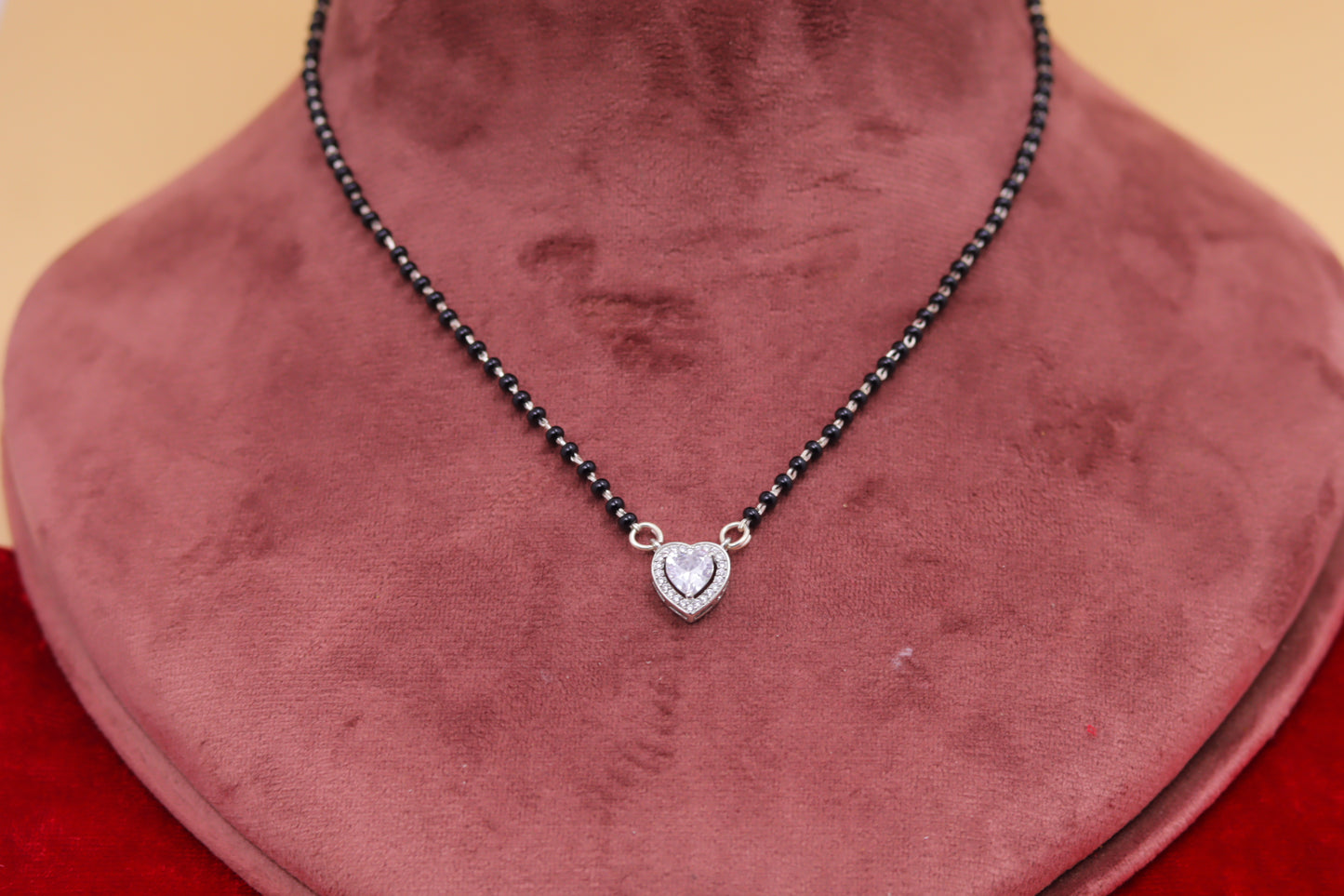 Heart Spark Silver Mangalsutra