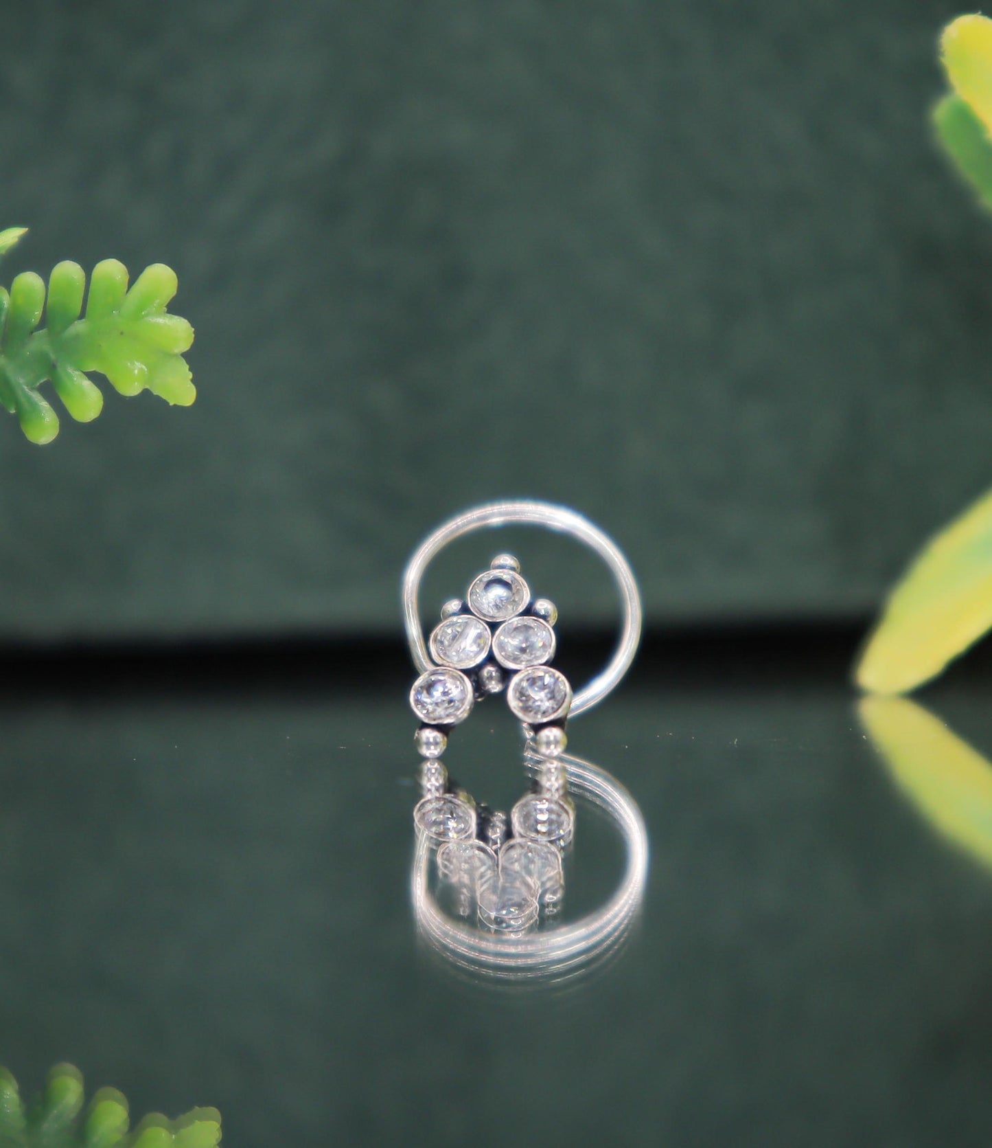 Sparkle trio  Nose Pin