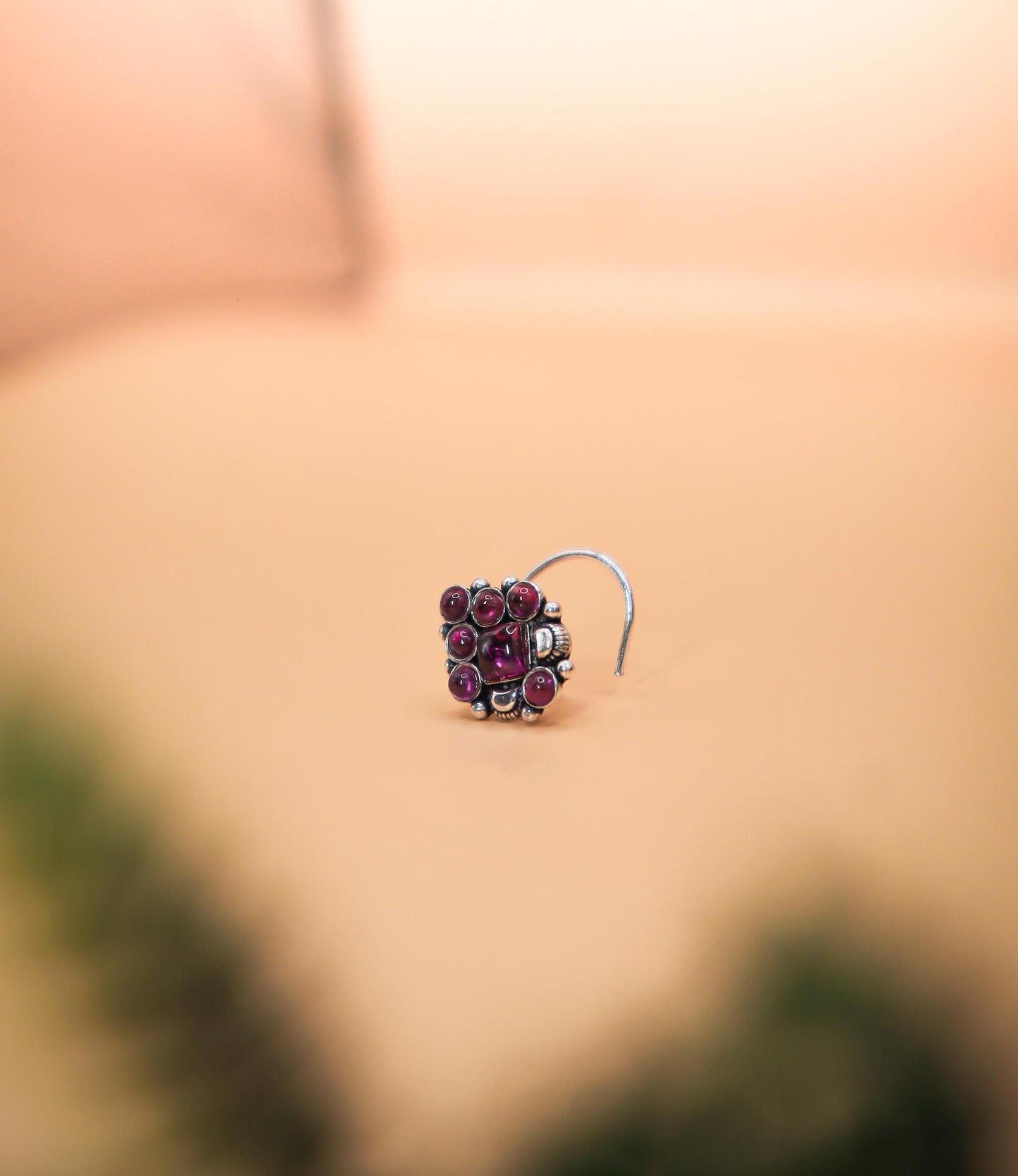 Royal Bloom Silver Nose Pin