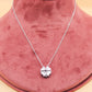 Elegant Silver Clover Heart Pendant with Chain