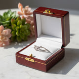 Double Heart Sparkle Silver Ring