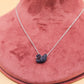Elegant Black Swan 925 Silver Pendant Chain