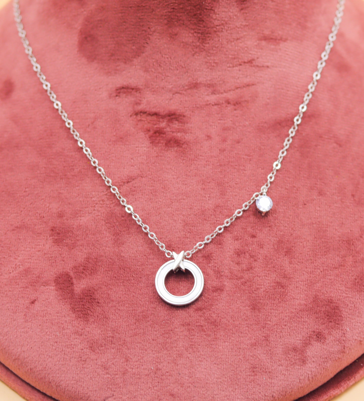 Premium Minimal Circle 925 Silver Pendant Chain