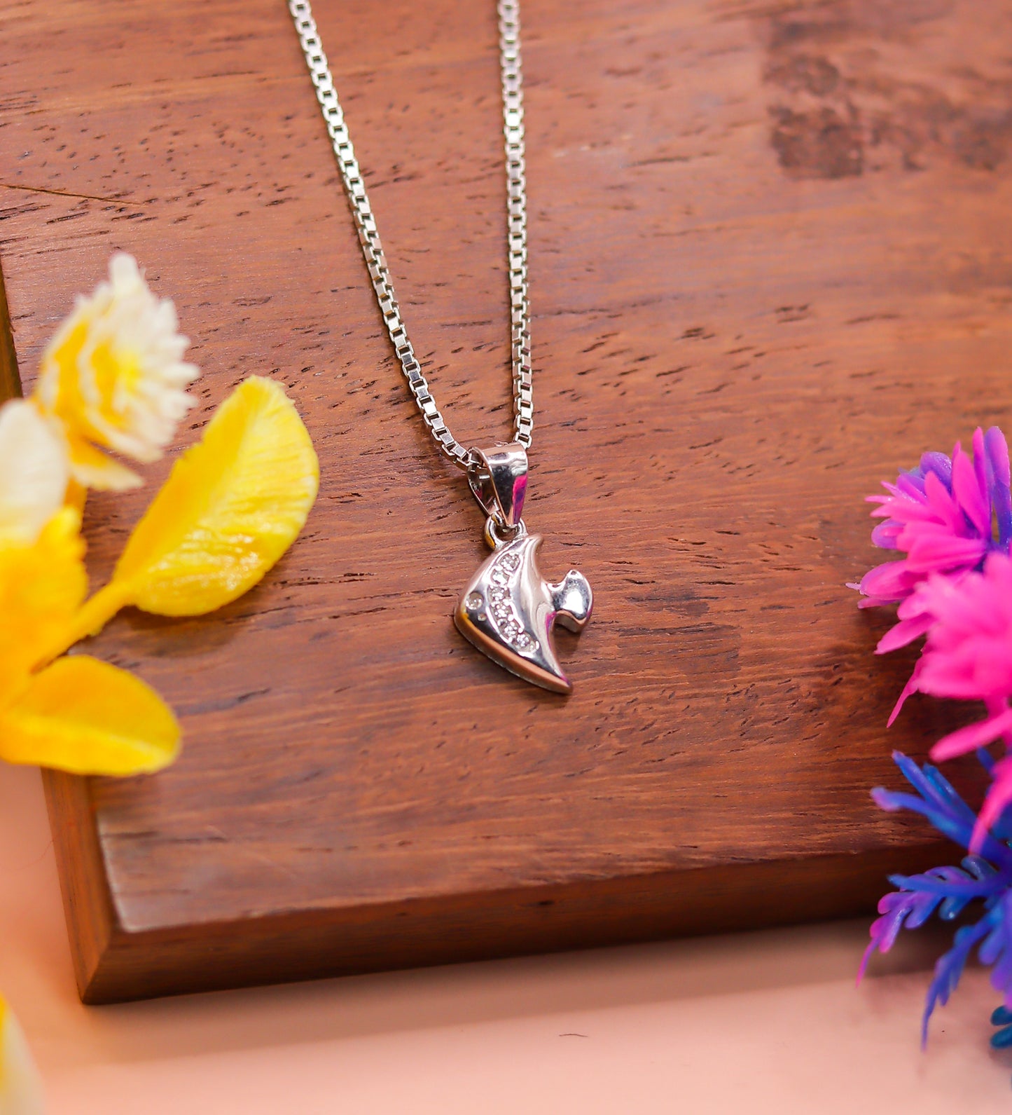 925 Sterling Silver Fish Charm Pendant