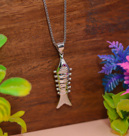 Traditional Fish Design 925 Silver Pendant