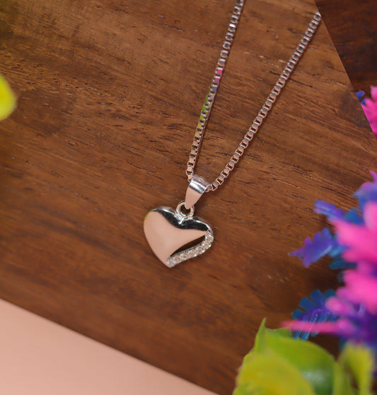 Elegant Heart Design 925 Silver Pendant