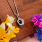 Floral Blue Stone Pendant in 925 Sterling Silver