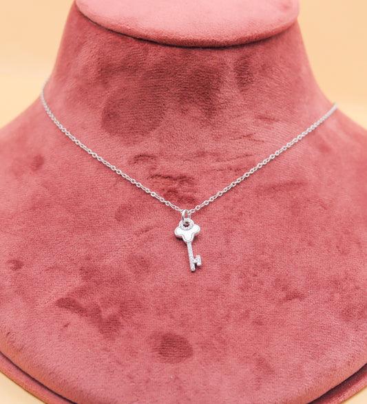 Luxury Key Design 925 Silver Pendant Chain