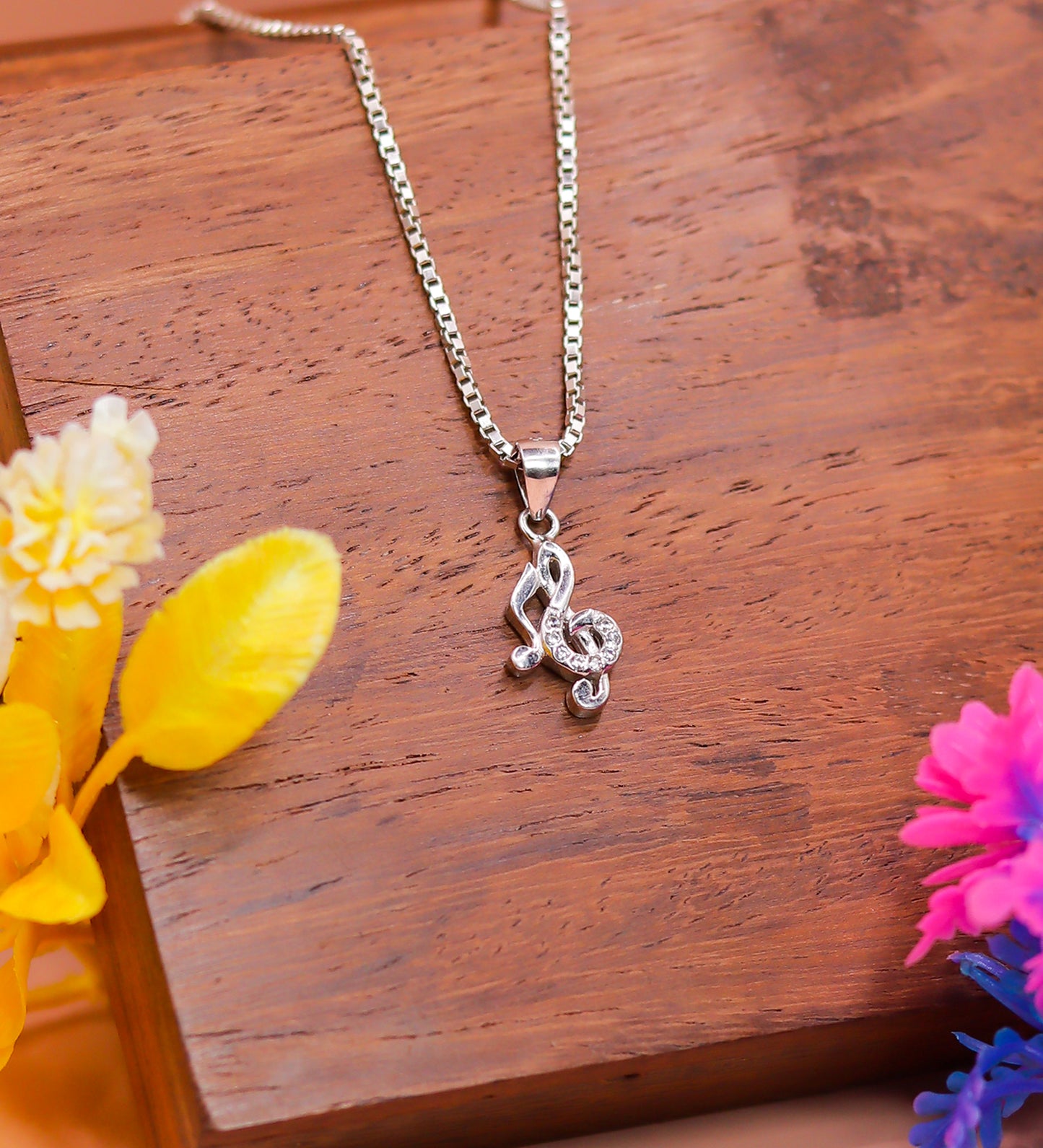 Melody Note Silver Pendant