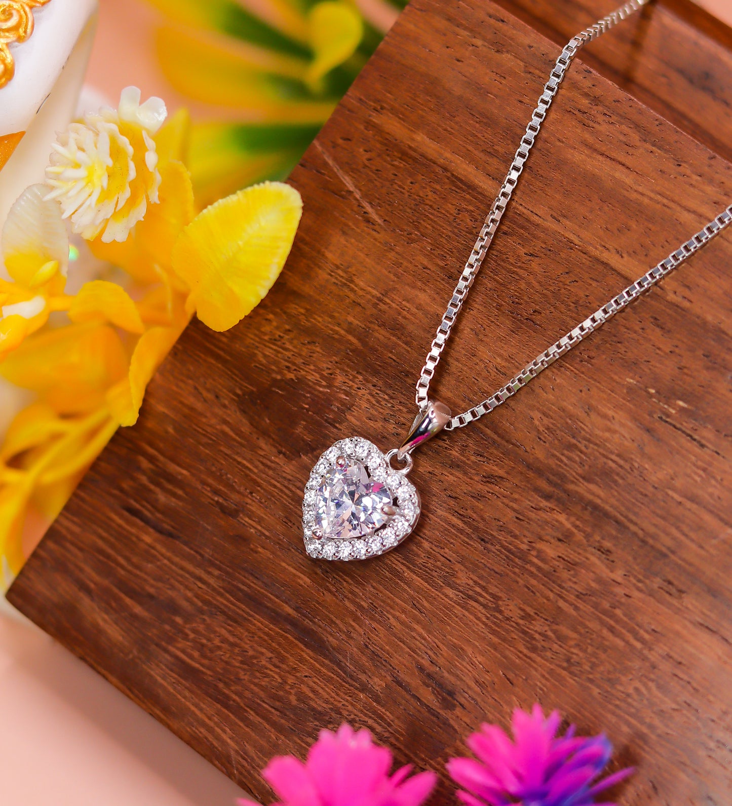 Eternal Heart Spark Silver Pendant