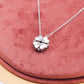 Elegant Silver Clover Heart Pendant with Chain