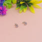 Classic Round Crystal Silver Stud Earrings