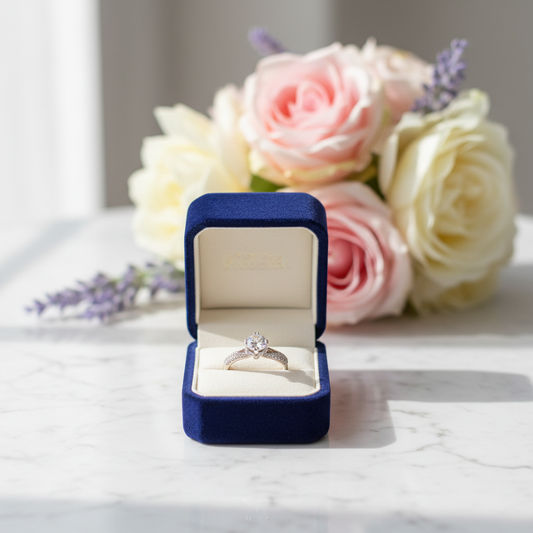 Luxe Twist Solitaire Silver Ring