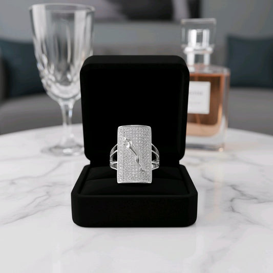 Classic Solitaire Silver Ring