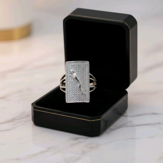 Classic Solitaire Silver Ring