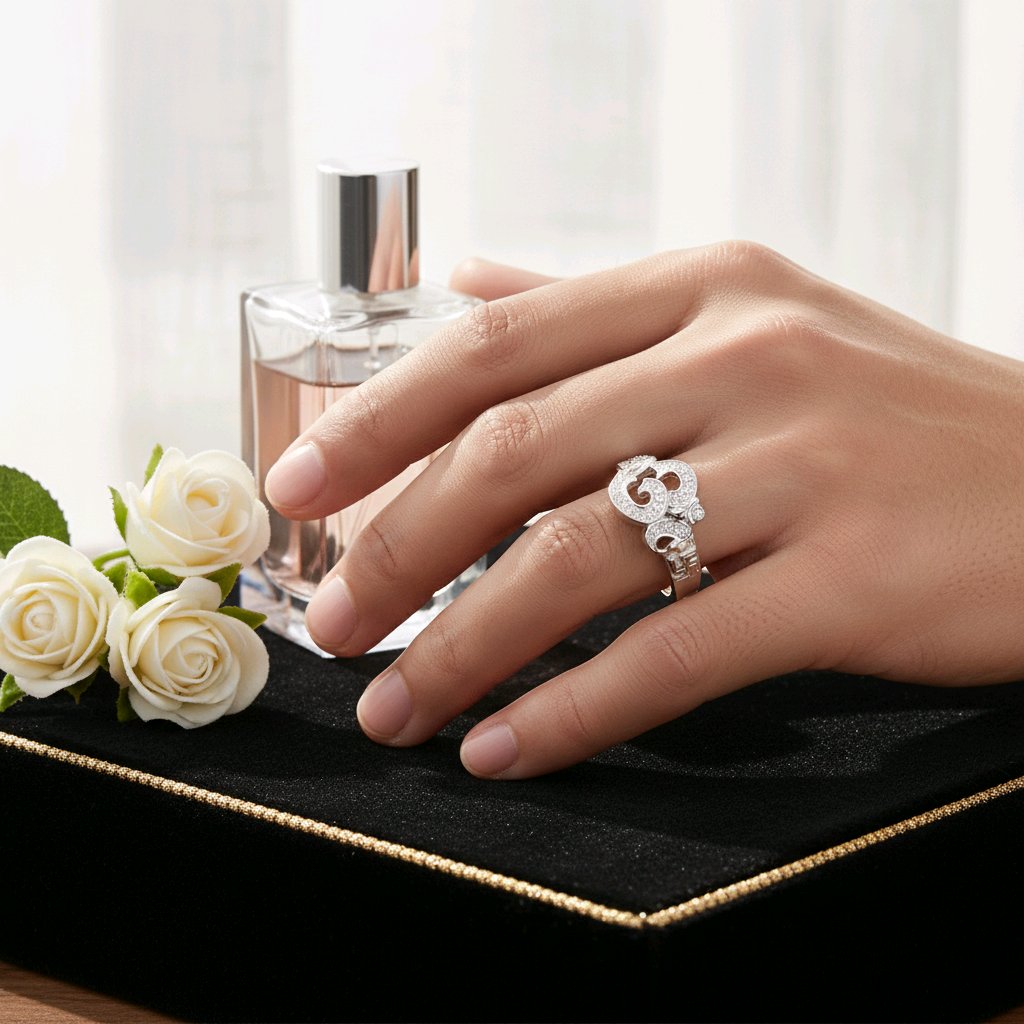 Men’s Silver Om Ring – Spiritual Designer Style