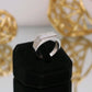 Modern Pavé Accent Silver Band ring