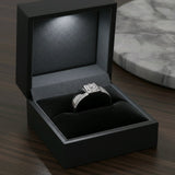 Royal Crest Solitaire Silver Ring