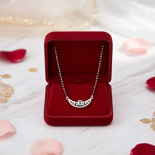 Elegant Curve Silver Mangalsutra