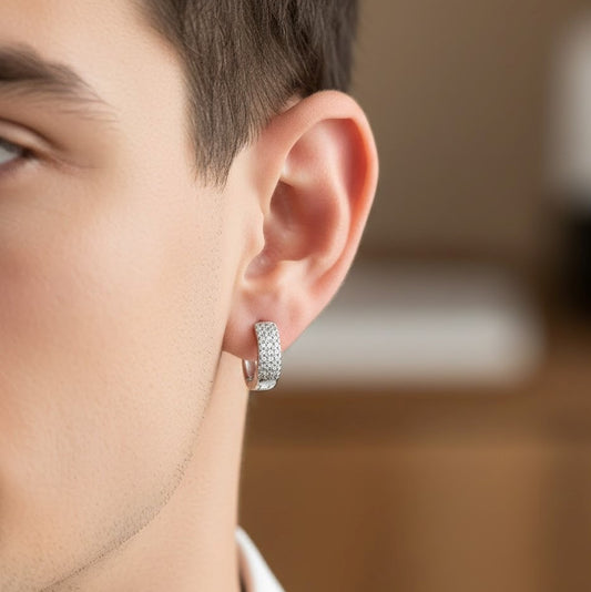 Men’s Silver Stud Earrings