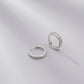 Silver Stone-Set Hoop Earrings – Minimal Sparkle
