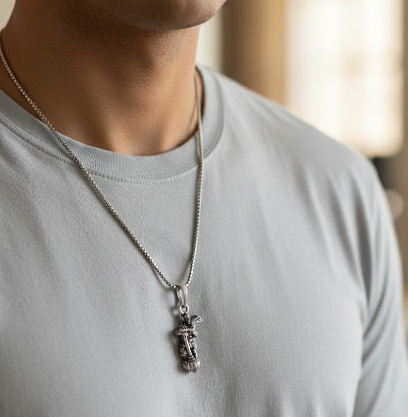 Lord Hanuman 925 Silver Pendant