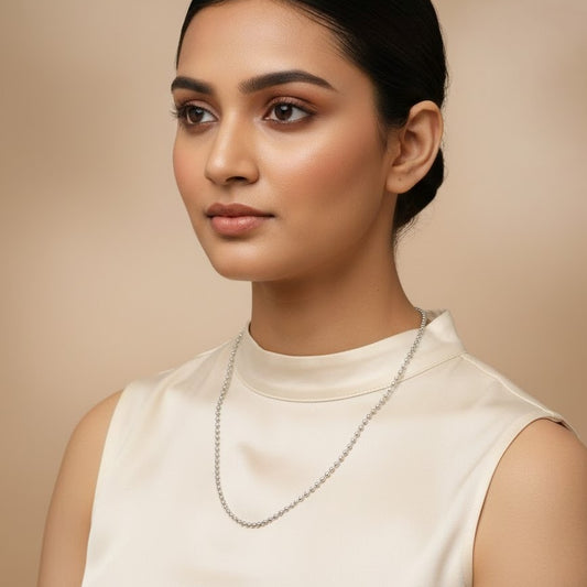 Classic Minimal 925 Silver Bead Chain