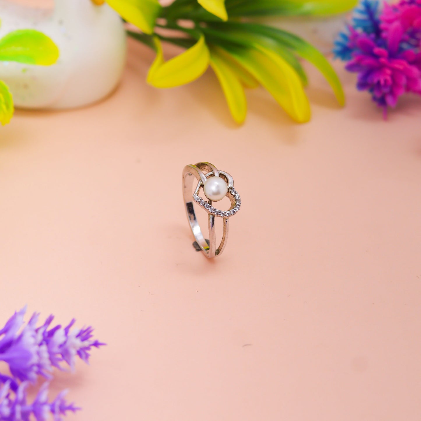 Infinity Heart Spark Silver Ring