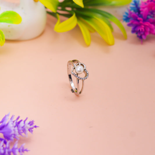 Infinity Heart Spark Silver Ring