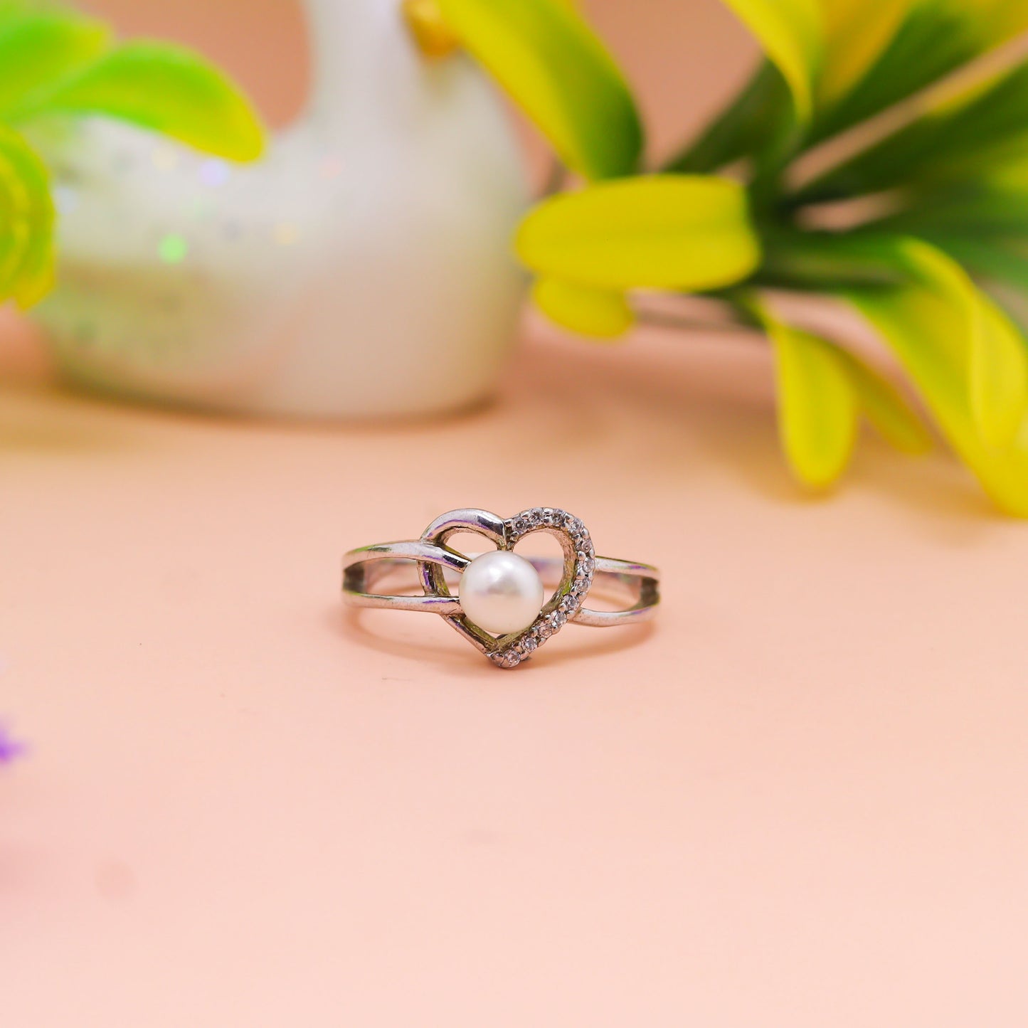 Infinity Heart Spark Silver Ring