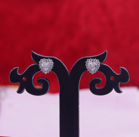 Premium Silver Heart Pendant Set