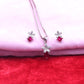 Ruby Bloom Floral Silver Pendant Set