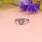 Eternal Heart Halo Silver Ring
