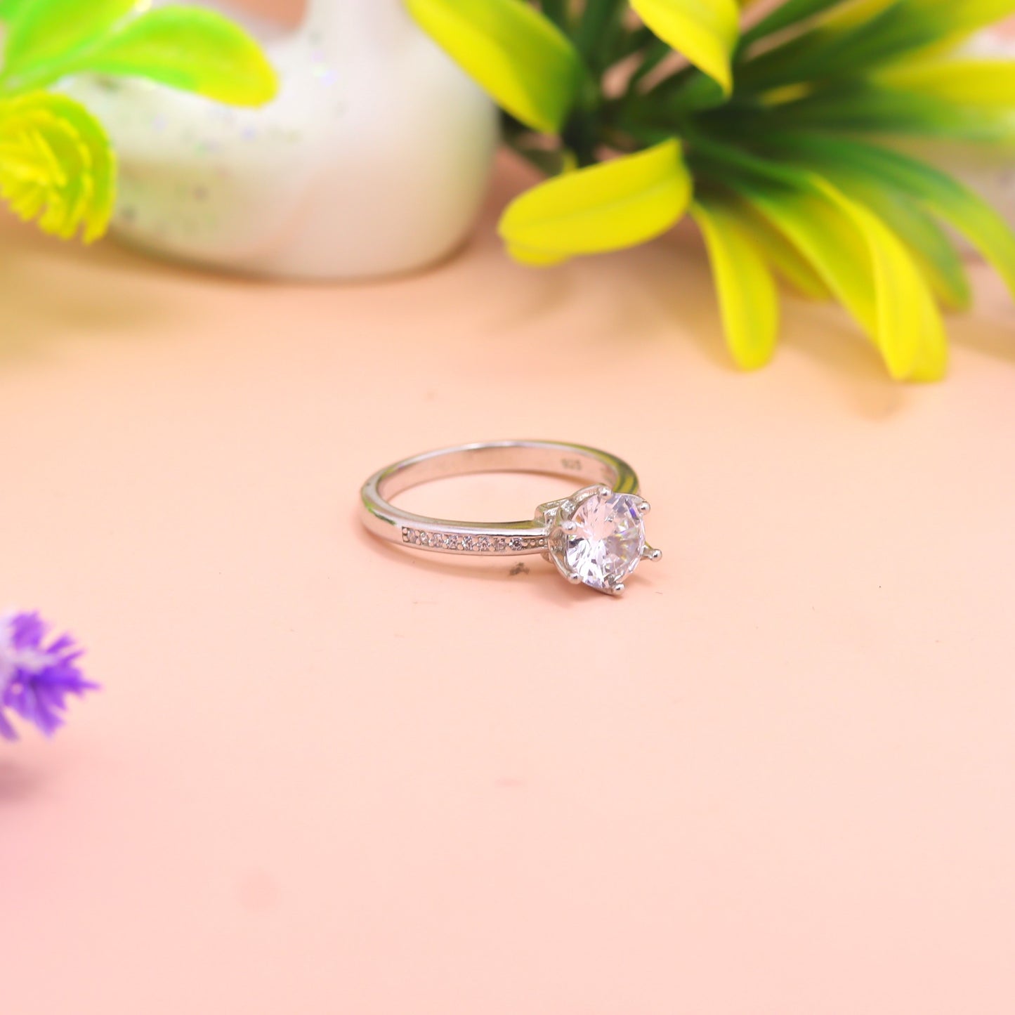 Aurora Grace – 925 Sterling Silver Solitaire Ring