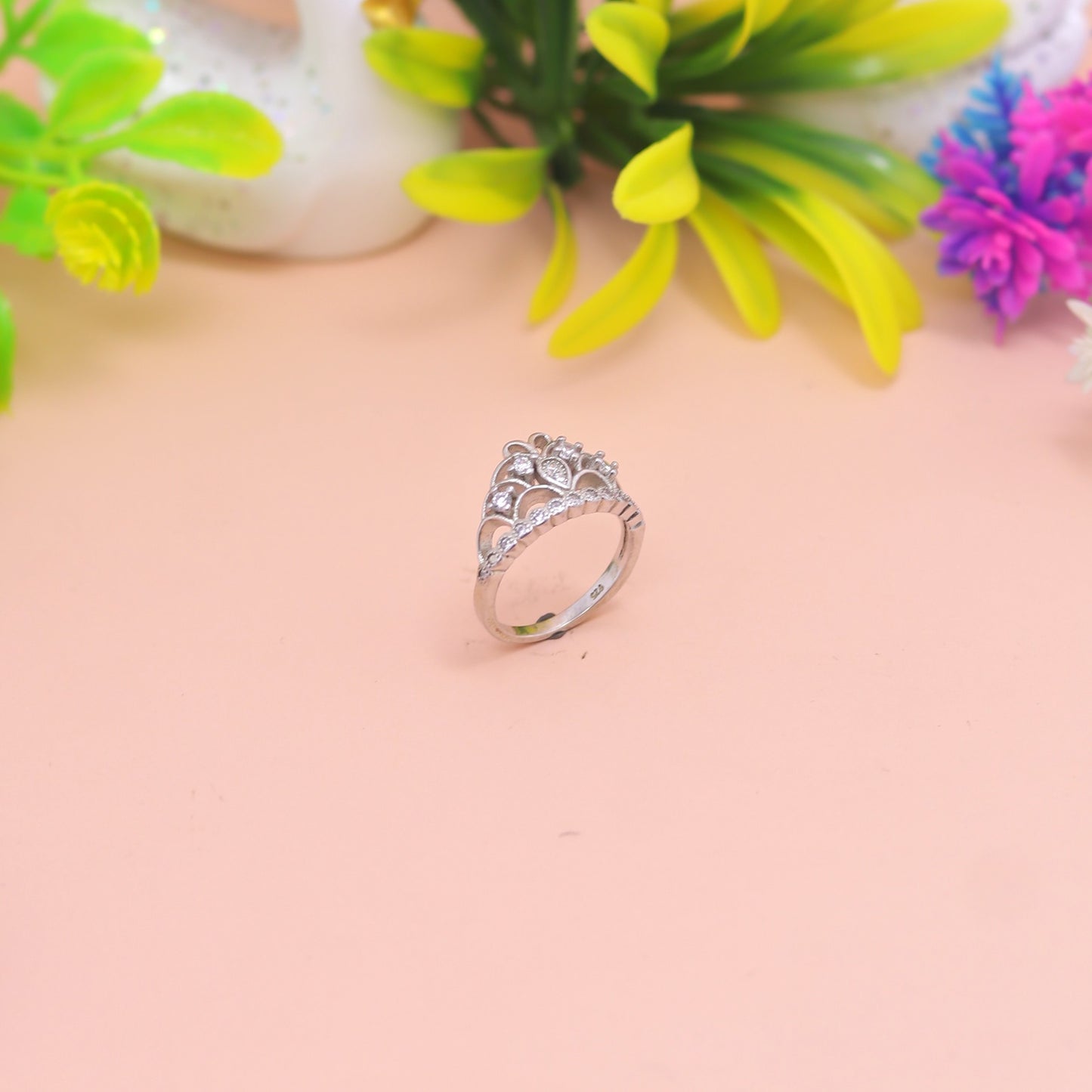 Princess Crown Silver Ring