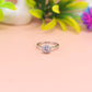Timeless Halo Solitaire Silver Ring