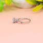 Timeless Halo Solitaire Silver Ring