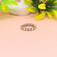 Pastel Rainbow Eternity Silver Ring