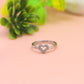 Open Heart Sparkle Silver Ring