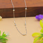 Minimal Beaded Silver Chain