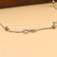 Dual Tone Beaded 925 Silver Chain