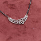Graceful Butterfly Wing Silver Mangalsutra
