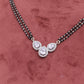 Elegant Silver Mangalsutra with Triple Teardrop Pendant