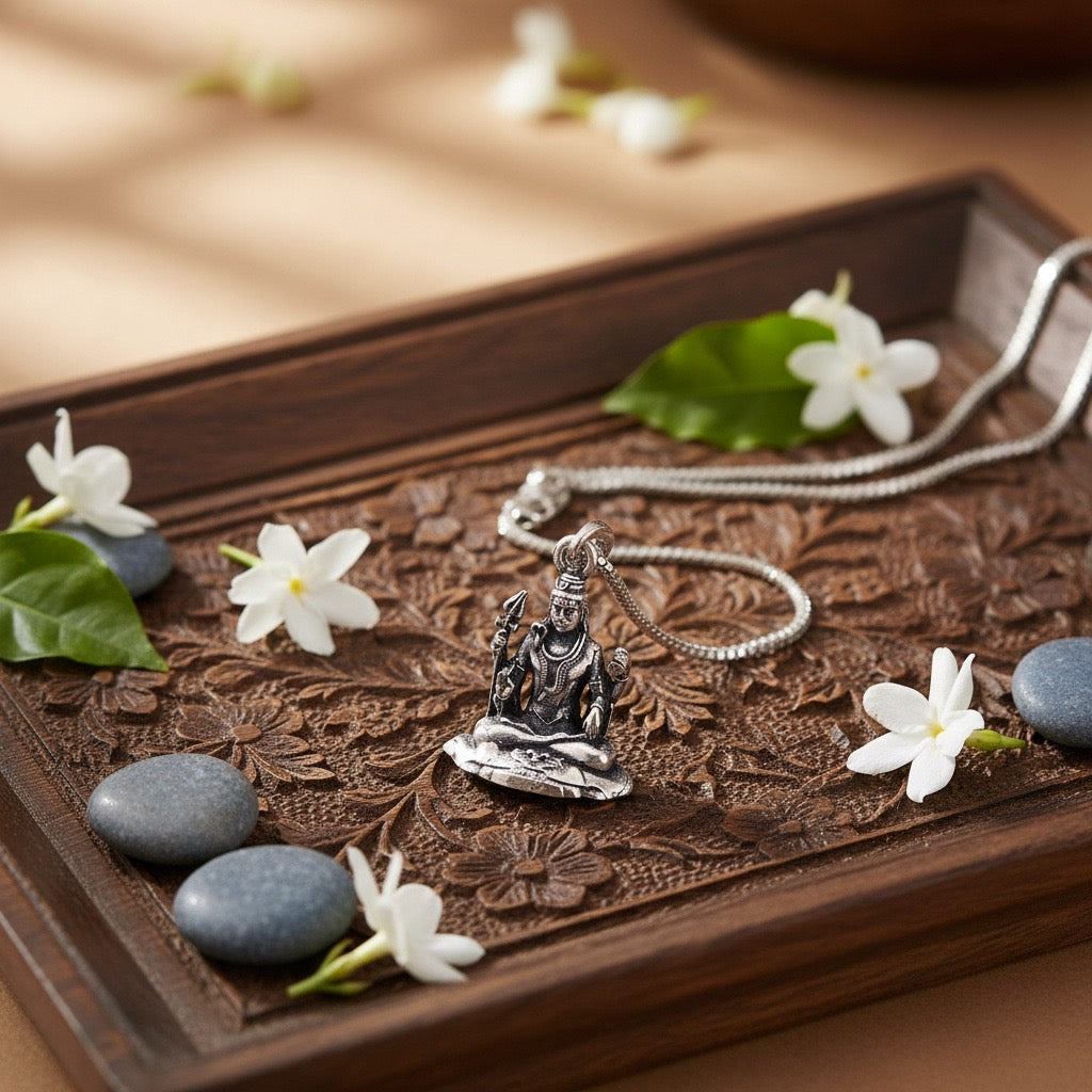 Lord Shiva Pendant in 925 Sterling Silver