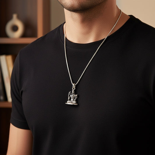 Lord Shiva Pendant in 925 Sterling Silver